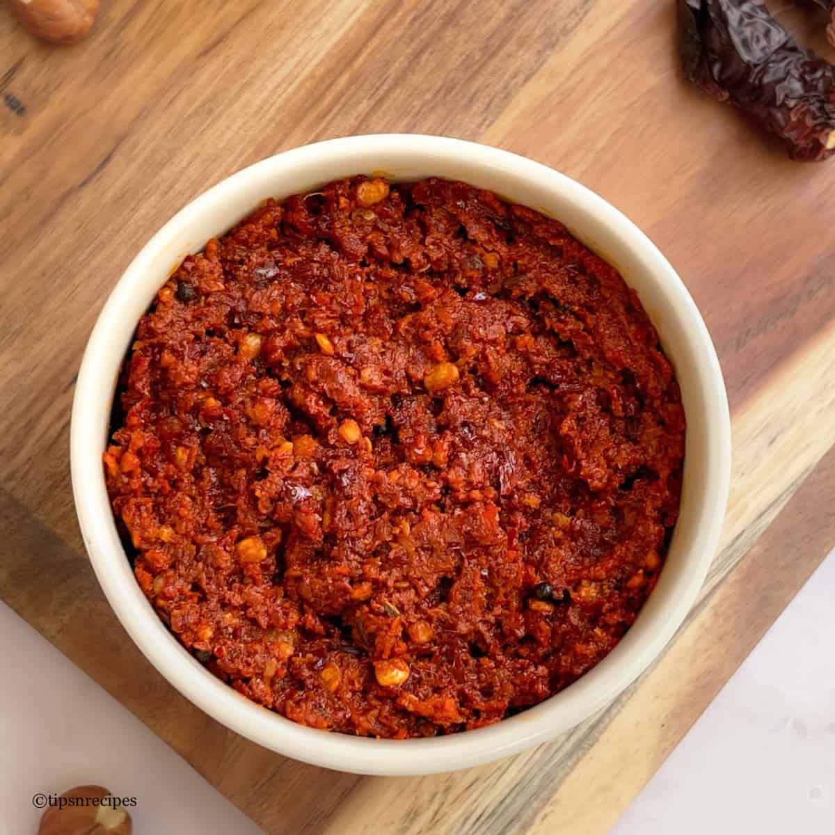 Red chilli chutney